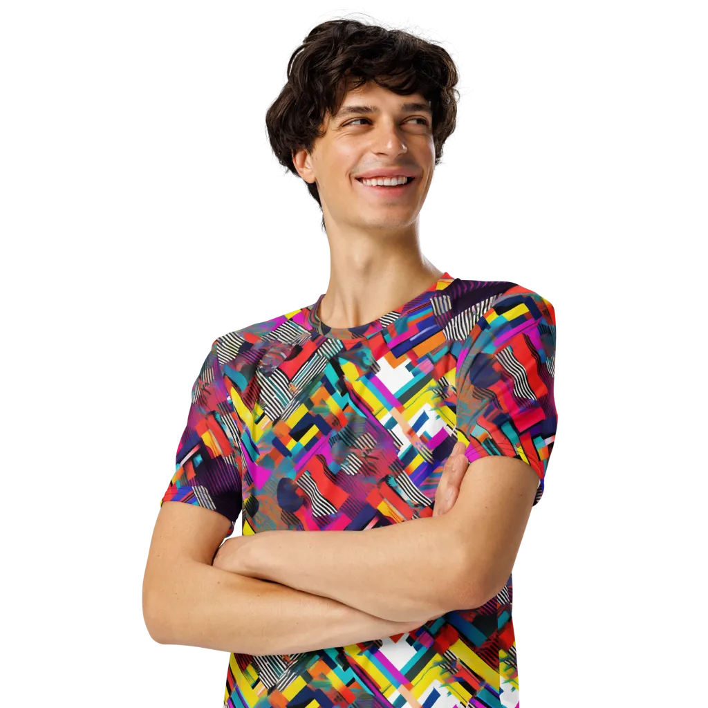 Chromatic Collision on Men's Crew Neck T-Shirt — Front print