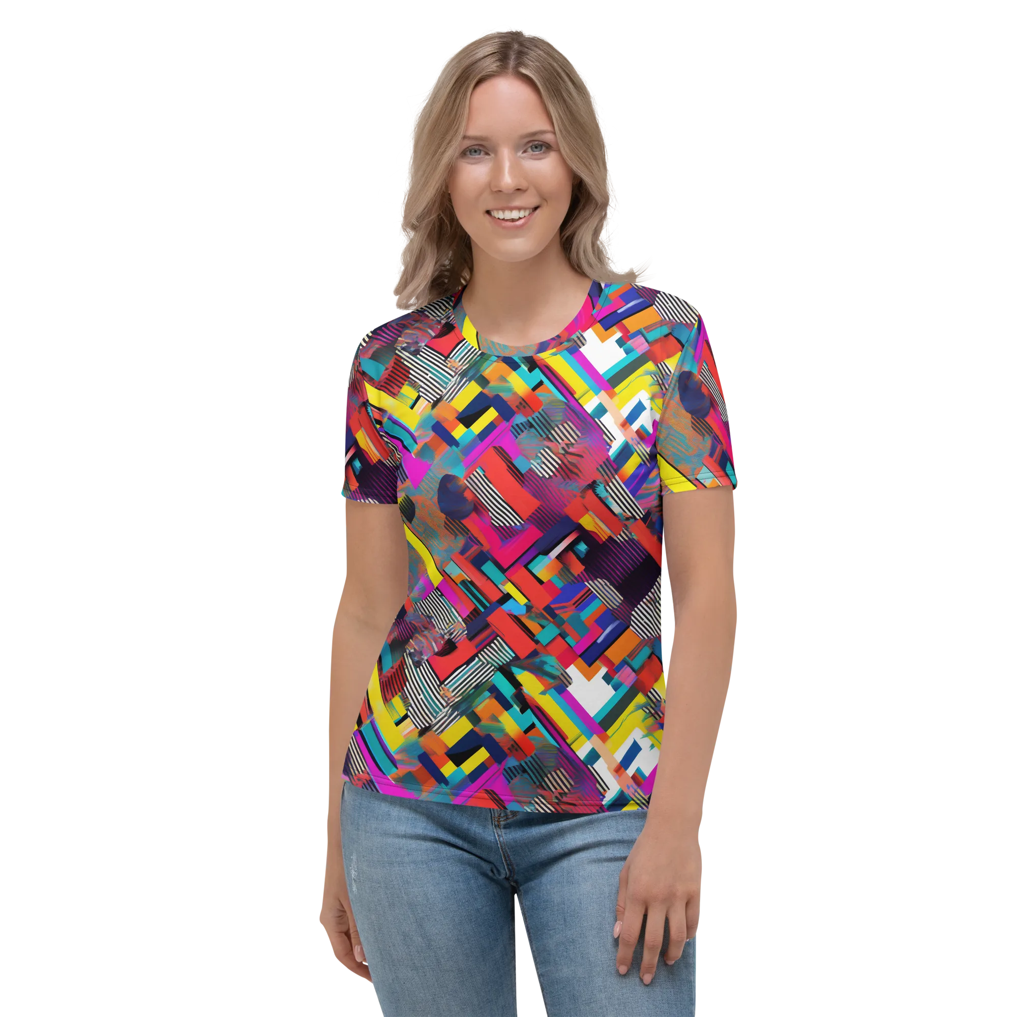 Chromatic Collision on Women's Crew Neck T-Shirt — Front