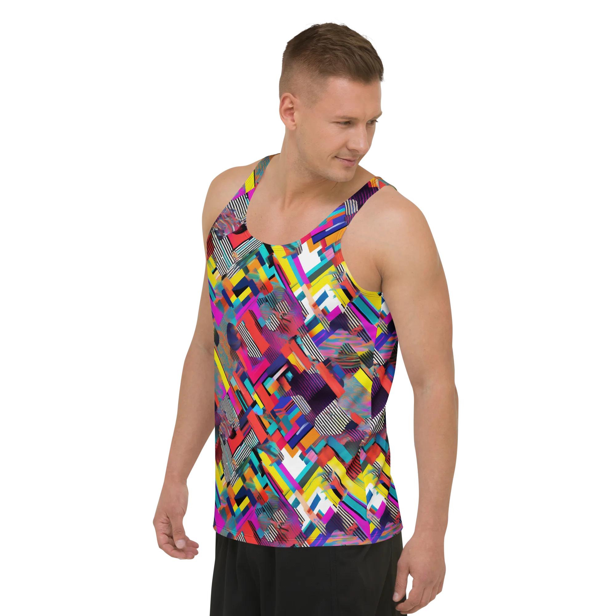 Chromatic Collision on Men's Tank Top — Front print