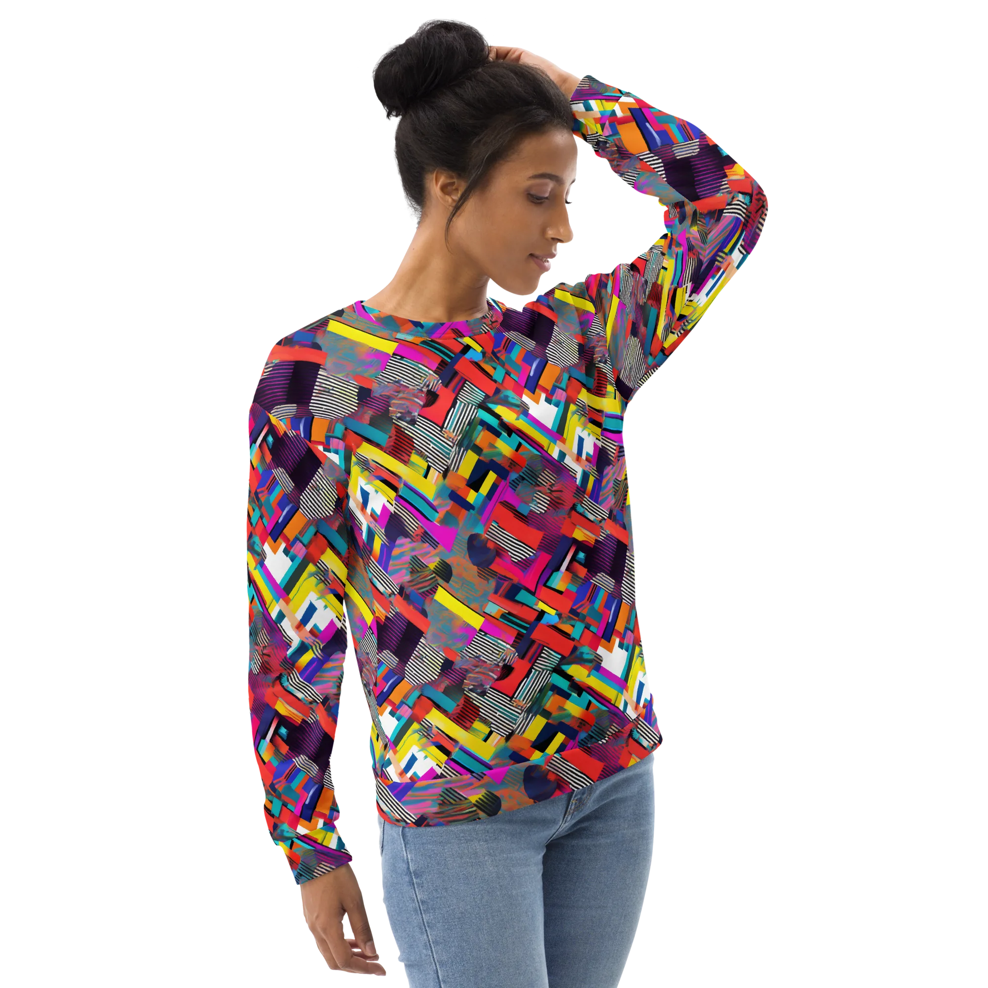 Chromatic Collision on Sweatshirt — Right sleeve