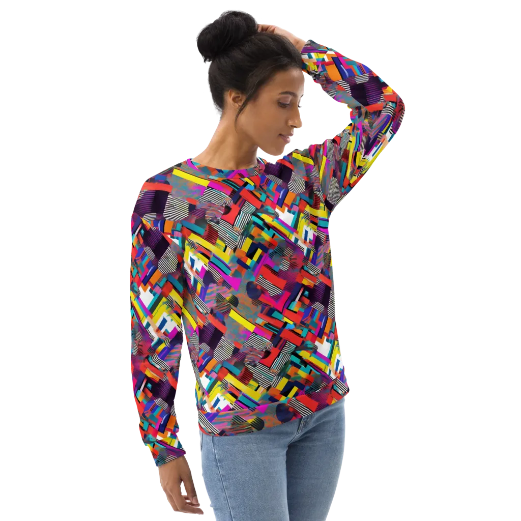 Chromatic Collision on Sweatshirt — Right sleeve