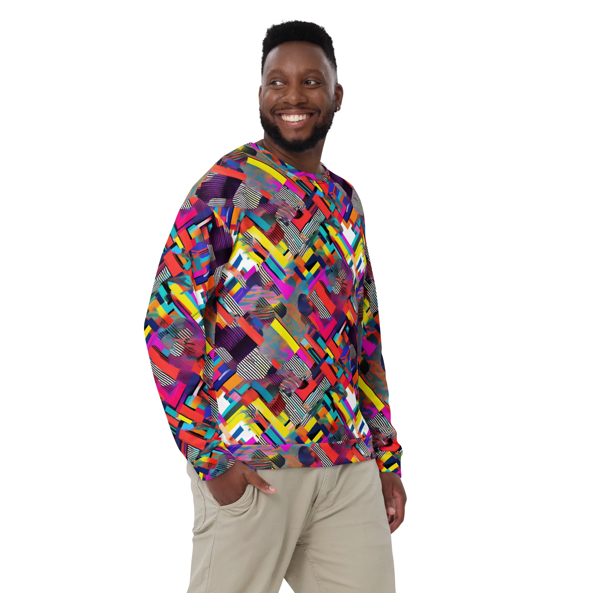 Chromatic Collision on Sweatshirt — Front print