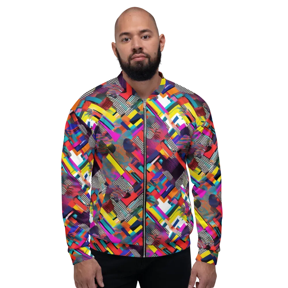 Chromatic Collision on Bomber Jacket — Front
