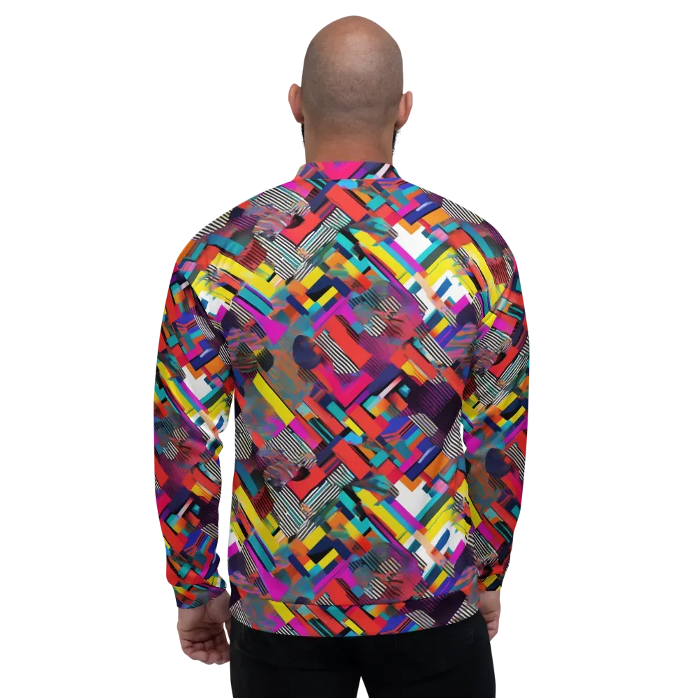 Chromatic Collision on Bomber Jacket — Back