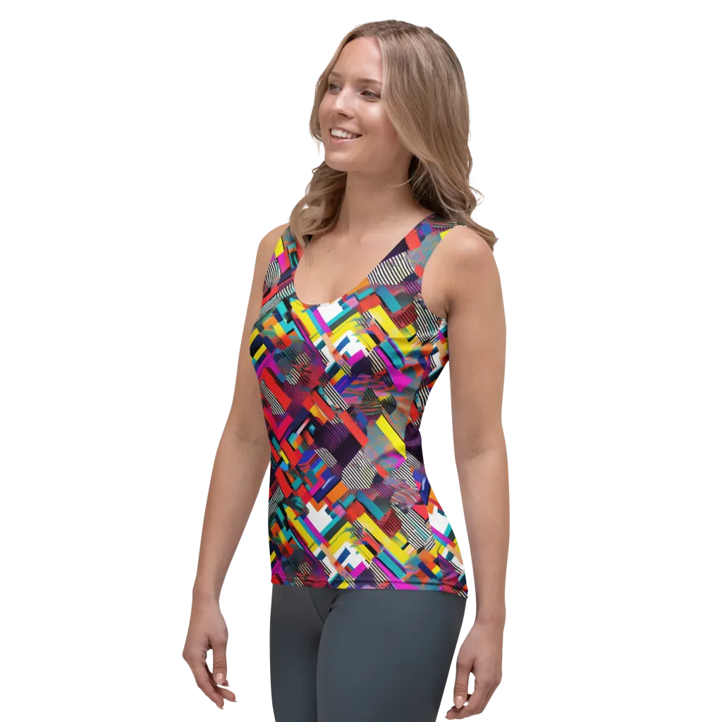 Chromatic Collision on Women's Tank Top — Left Front