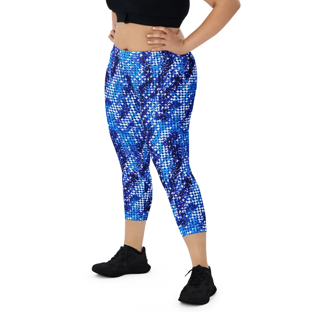 Azure Static on Capri Leggings — Print file