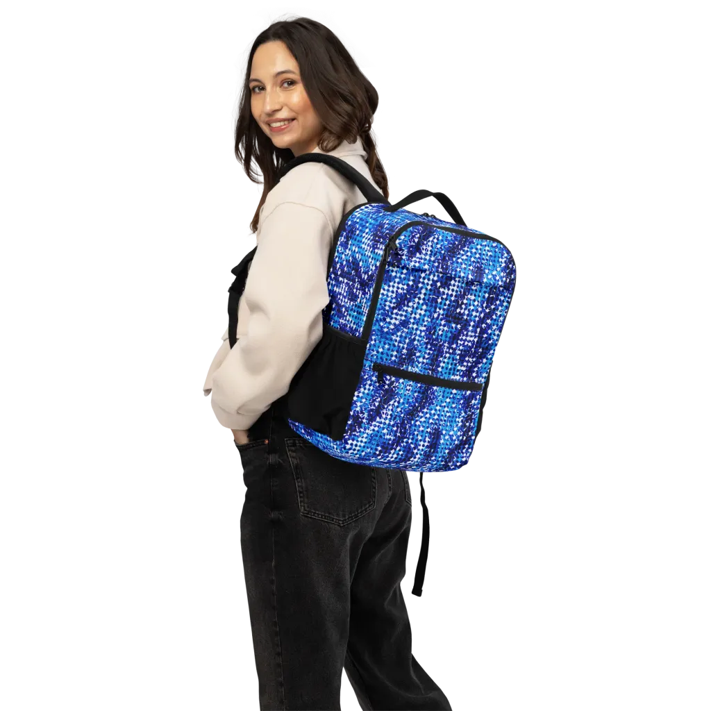 Azure Static on Utility Backpack — Top print