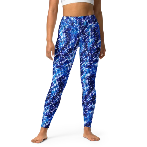 Azure Static on a Yoga Leggings