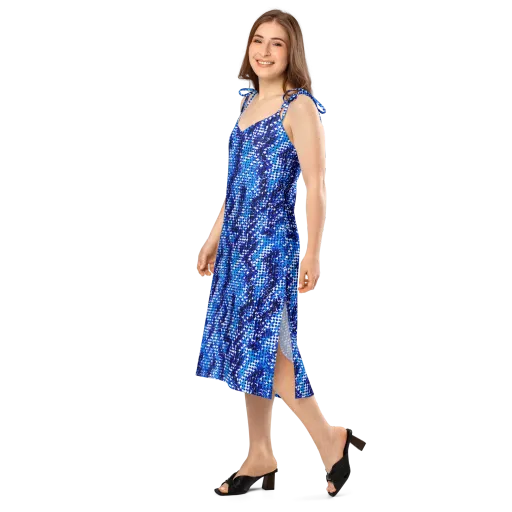 Azure Static on a Slip Dress
