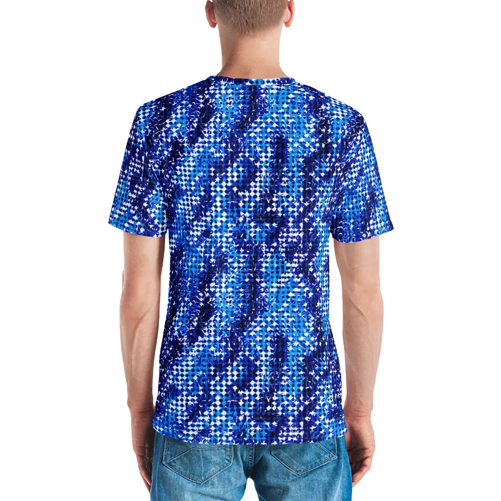 Azure Static on Men's Crew Neck T-Shirt — Back
