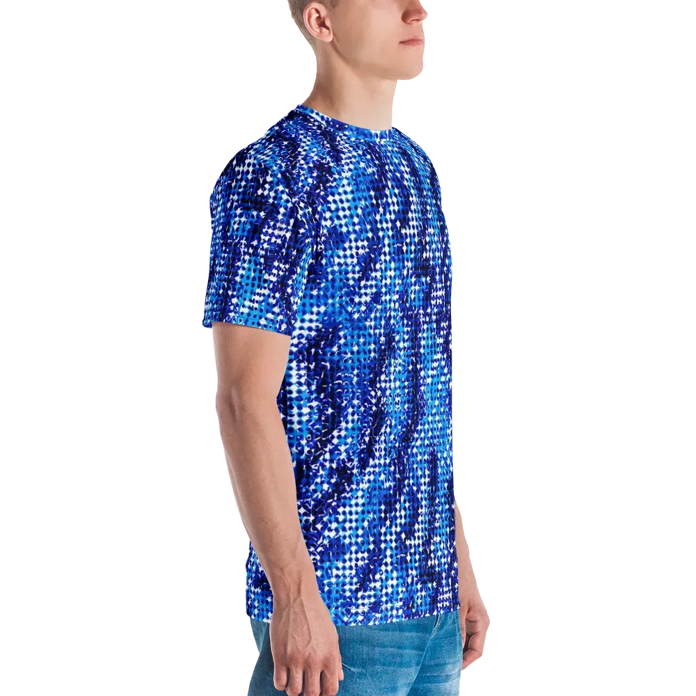 Azure Static on Men's Crew Neck T-Shirt — Right