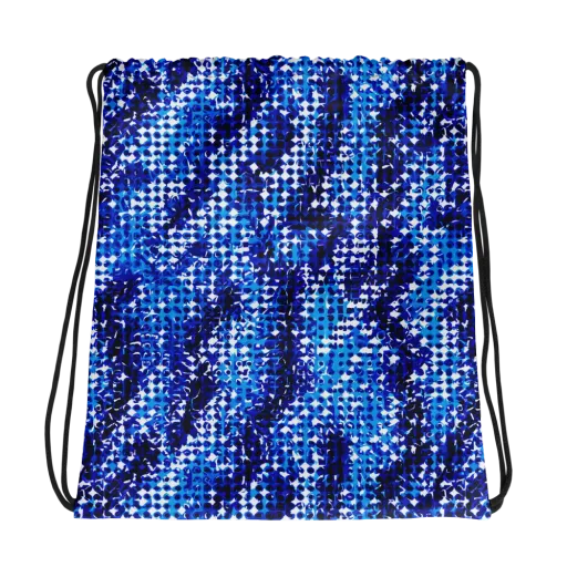 Azure Static on a Drawstring Bag