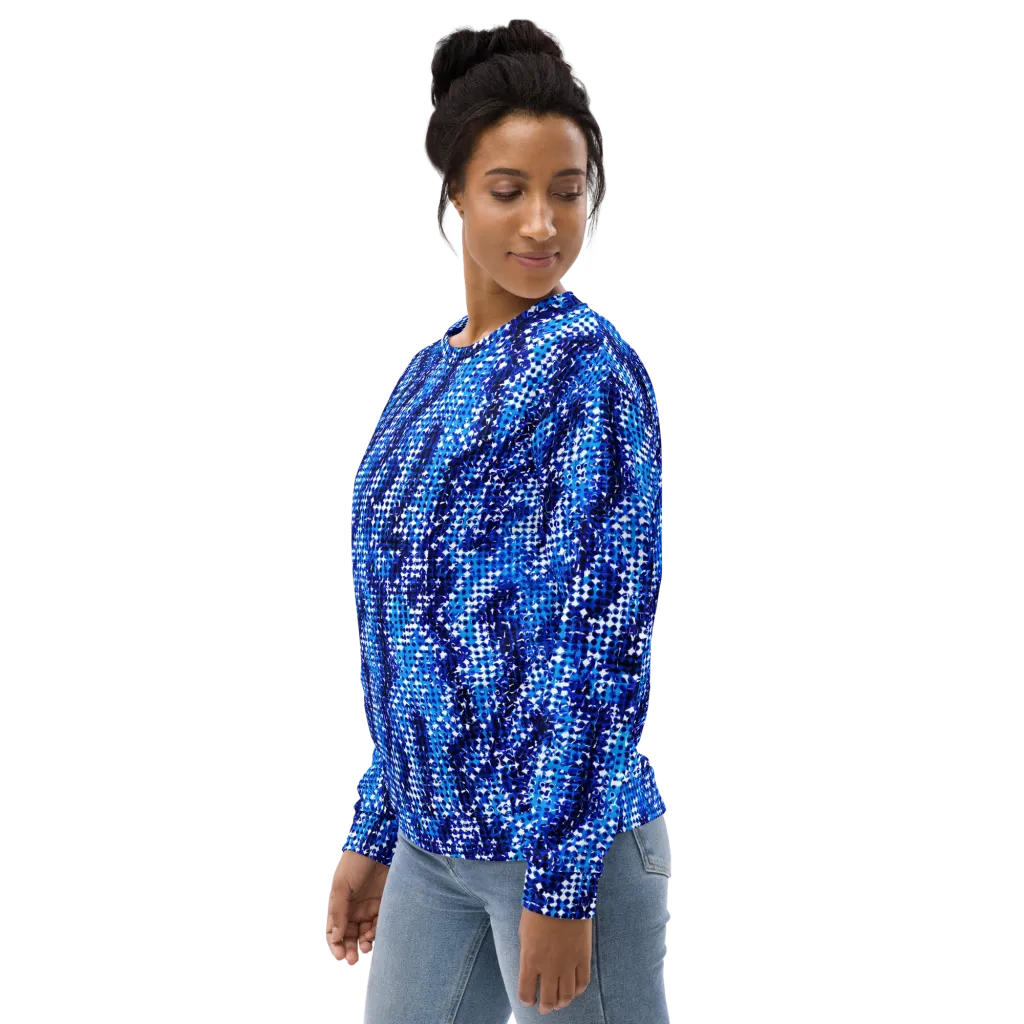 Azure Static on Sweatshirt — Left sleeve