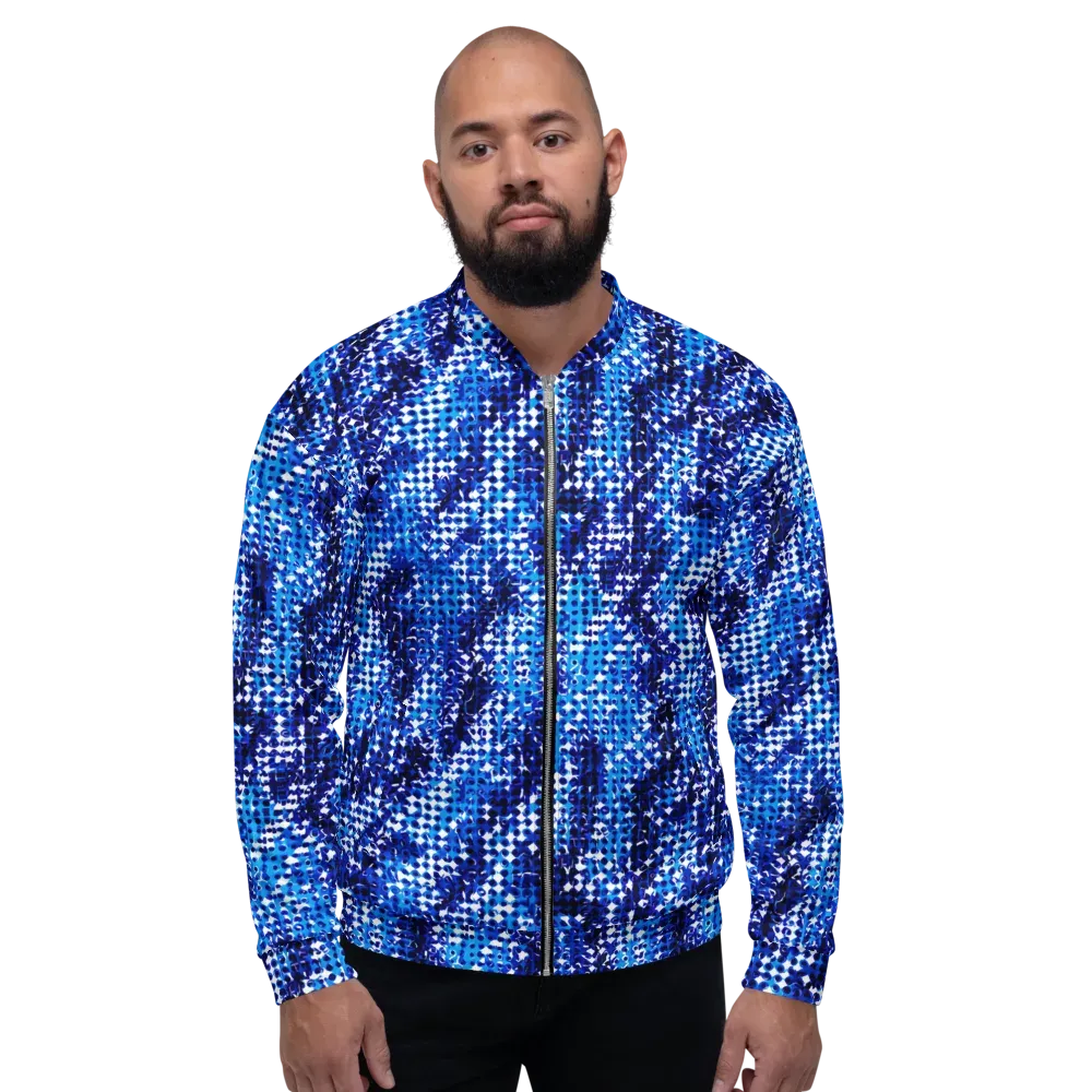 Azure Static on Bomber Jacket — Front