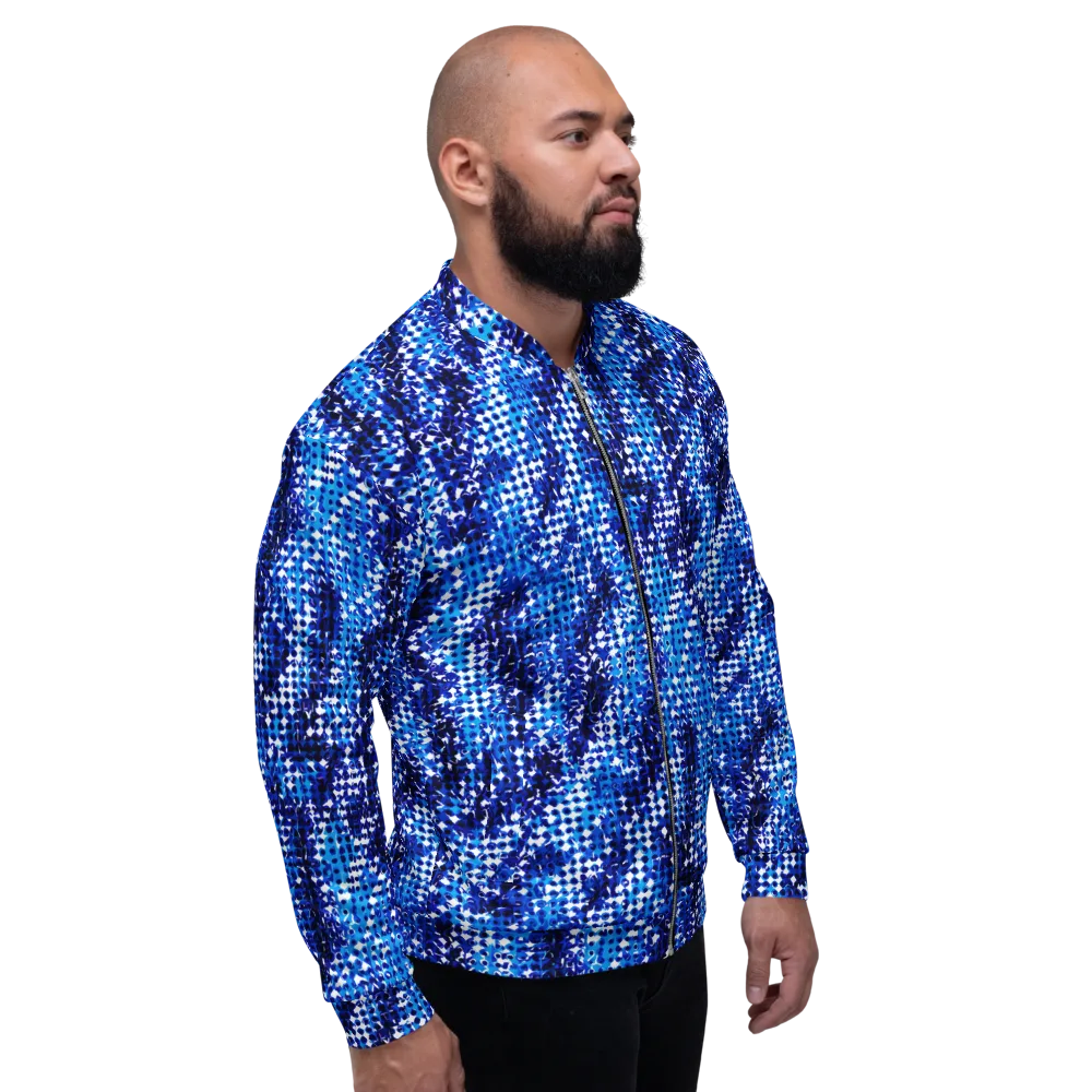 Azure Static on Bomber Jacket — Back print