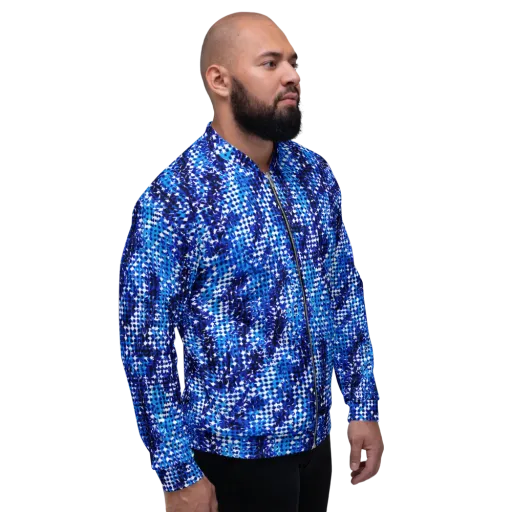 Azure Static on a Bomber Jacket