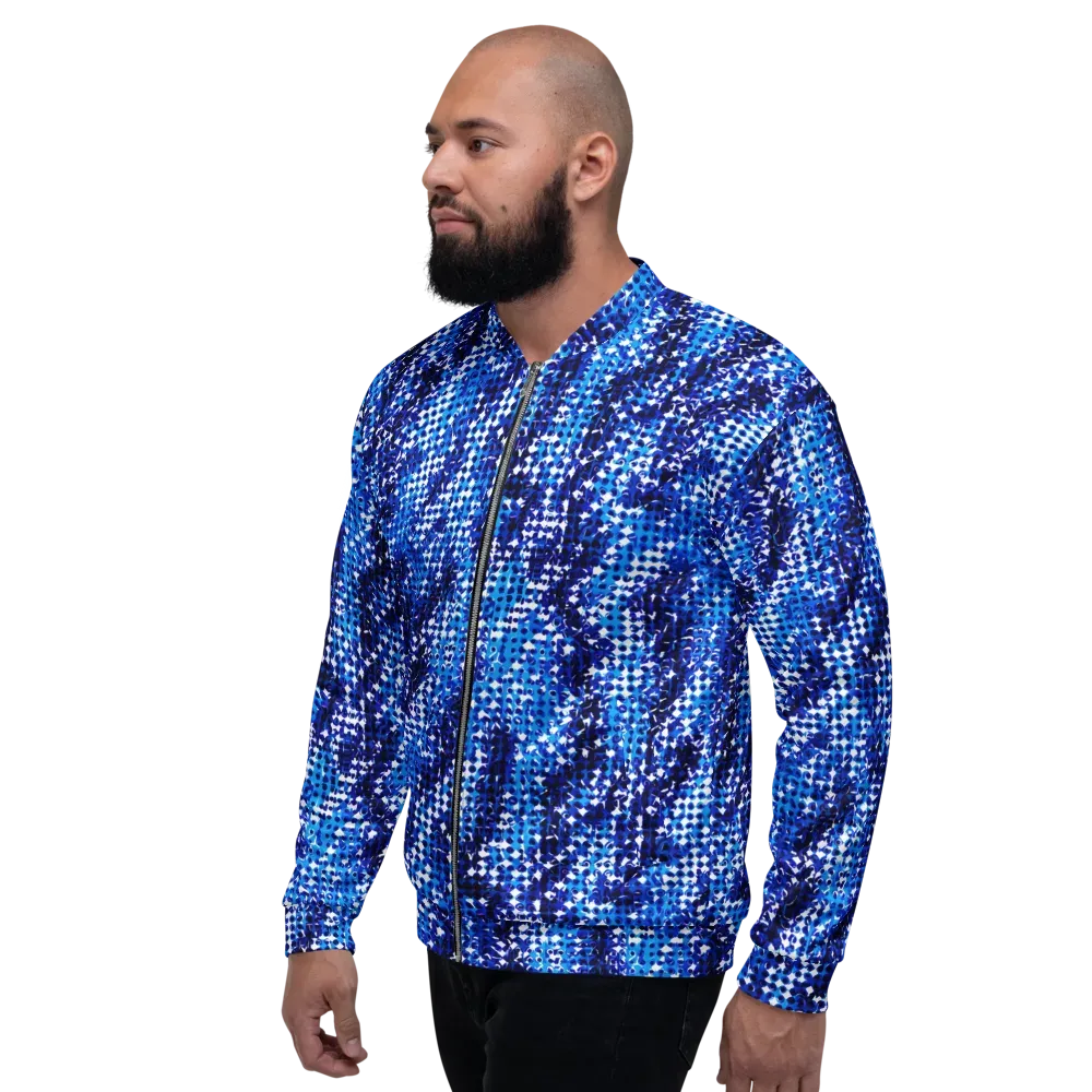 Azure Static on Bomber Jacket — Left