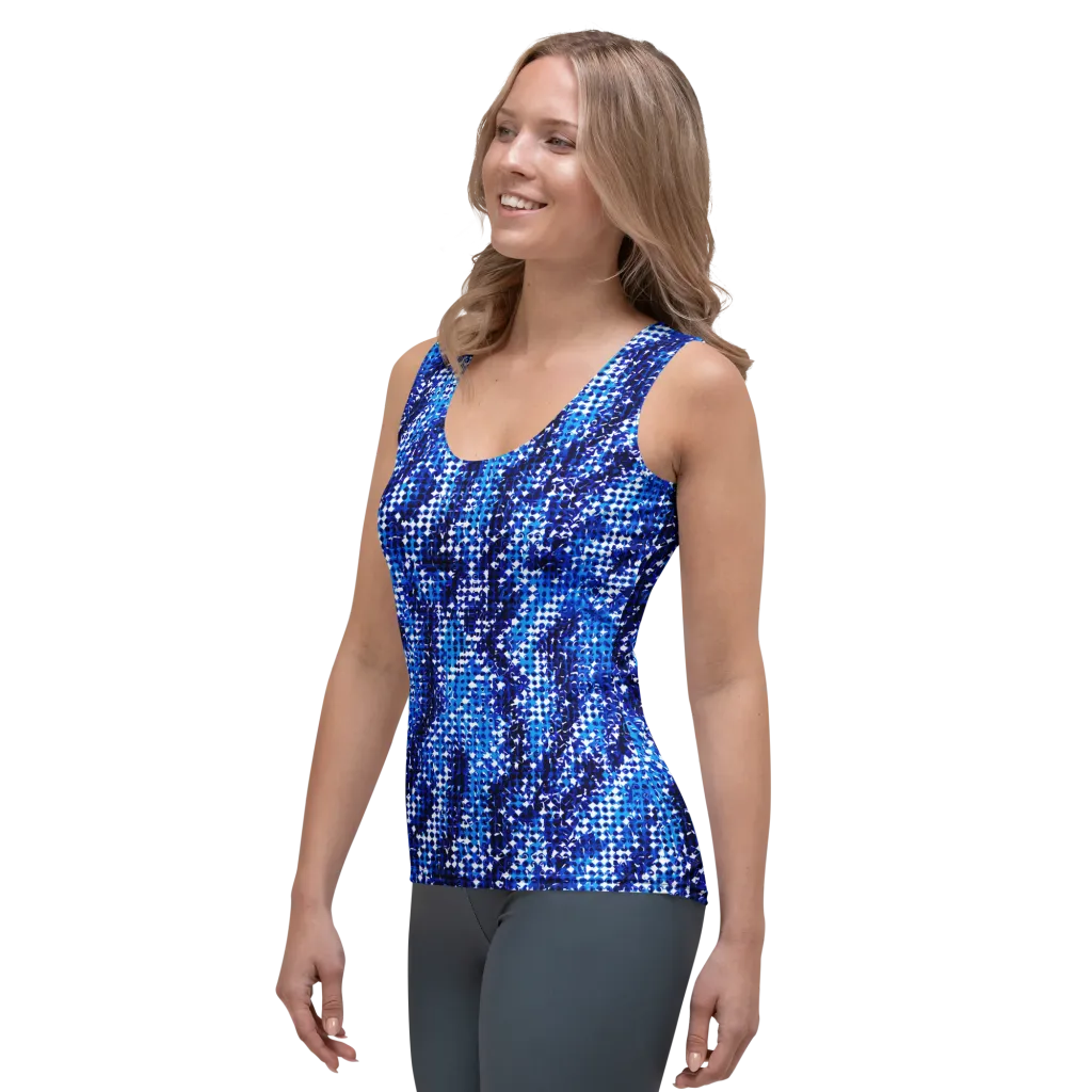 Azure Static on Women's Tank Top — Left Front