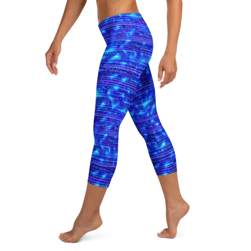 Neon Cipher on a Capri Leggings