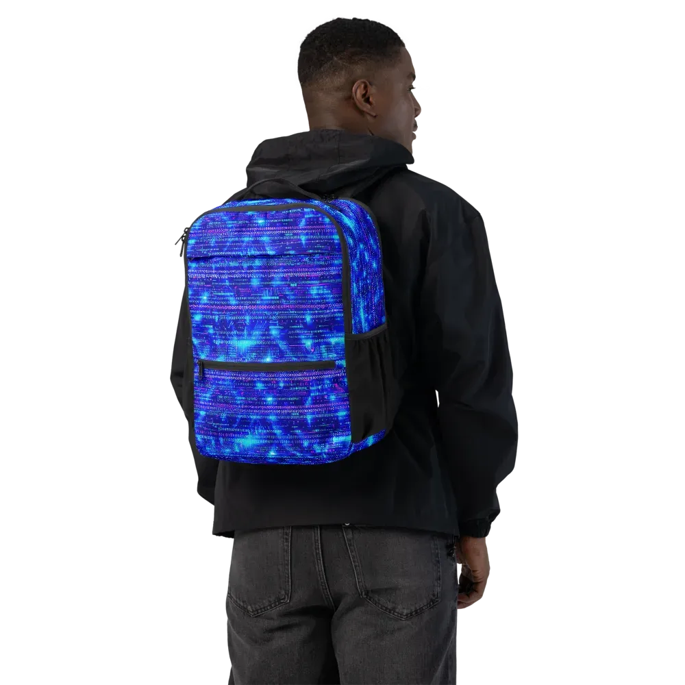 Neon Cipher on Utility Backpack — Back