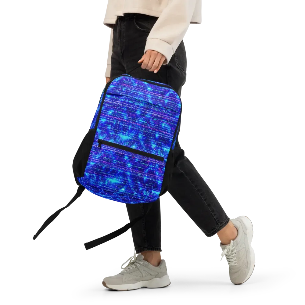 Neon Cipher on Utility Backpack — Front 2