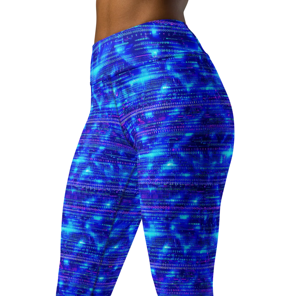Neon Cipher on Yoga Leggings — Back waist