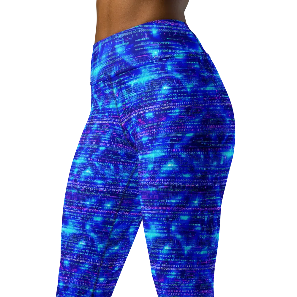 Neon Cipher on Yoga Leggings — Back waist