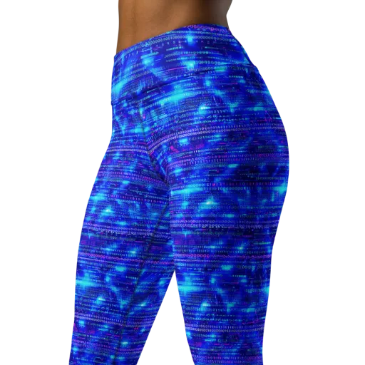 Neon Cipher on a Yoga Leggings