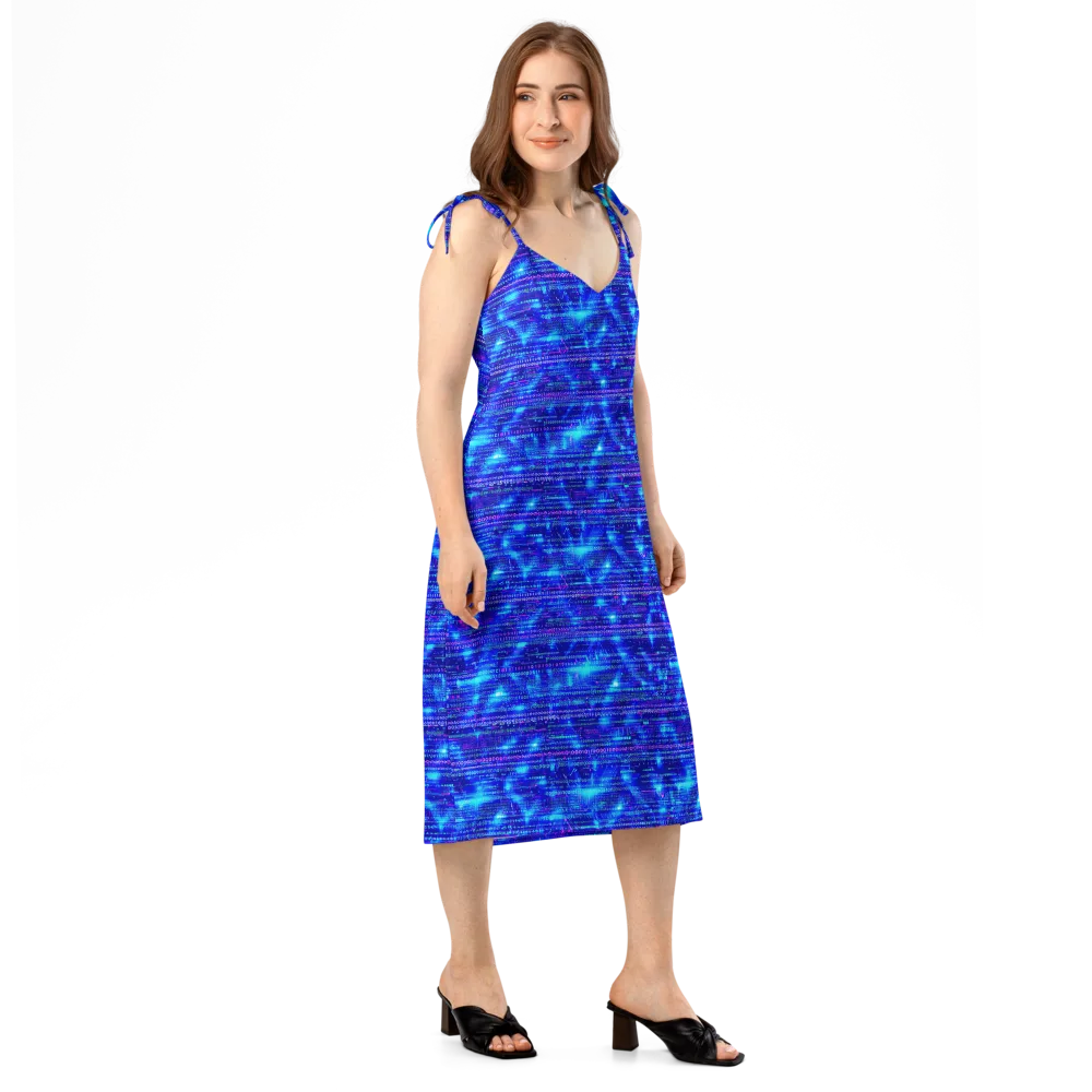 Neon Cipher on Slip Dress — Right Front