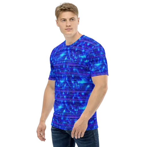 Neon Cipher on a Men's Crew Neck T-Shirt