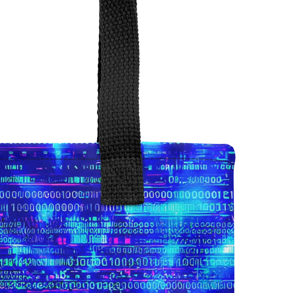 Neon Cipher on Tote Bag — Product details