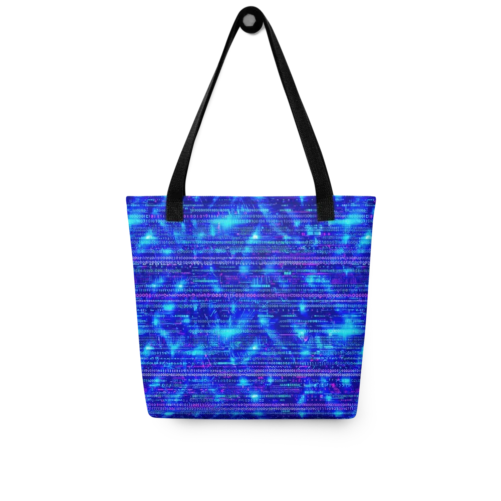Neon Cipher on Tote Bag — Front