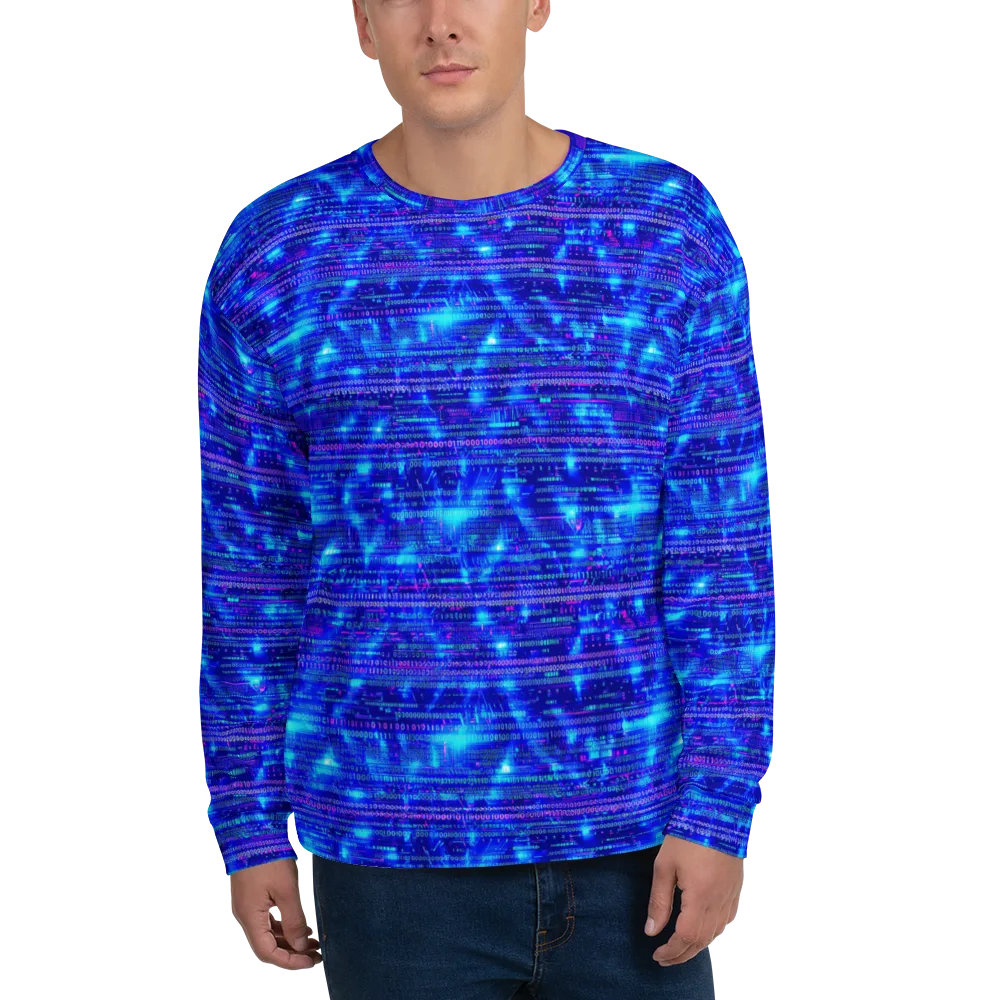Neon Cipher on Sweatshirt — Front