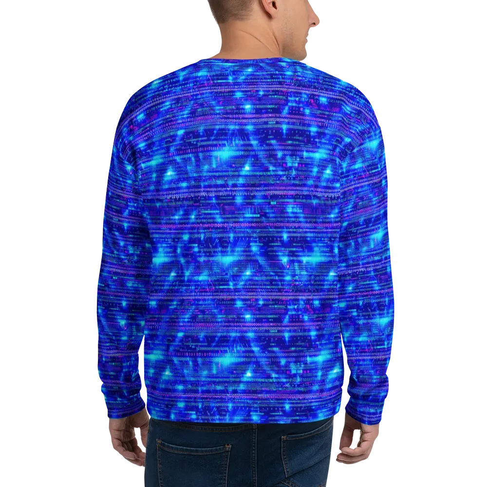 Neon Cipher on Sweatshirt — Back