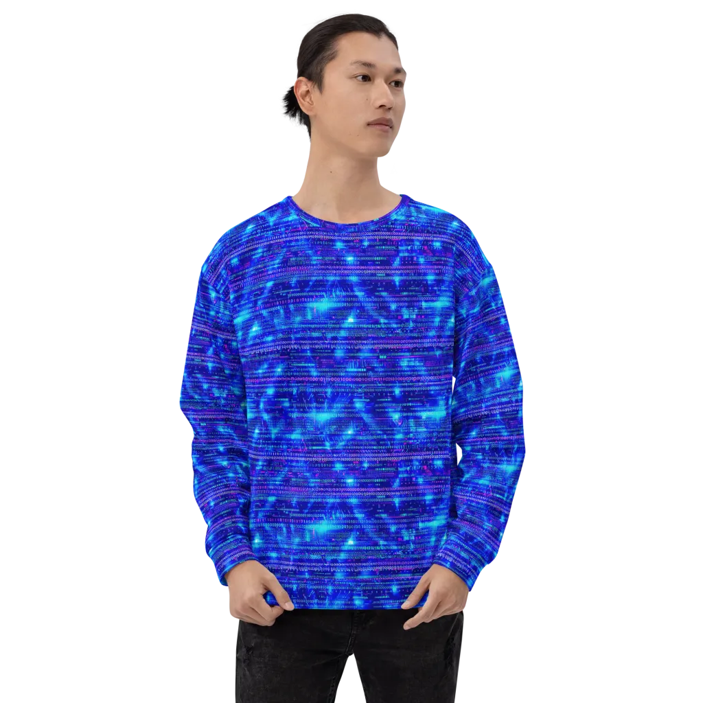 Neon Cipher on Sweatshirt — Front print