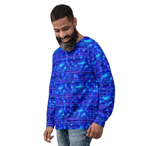Neon Cipher on a Sweatshirt