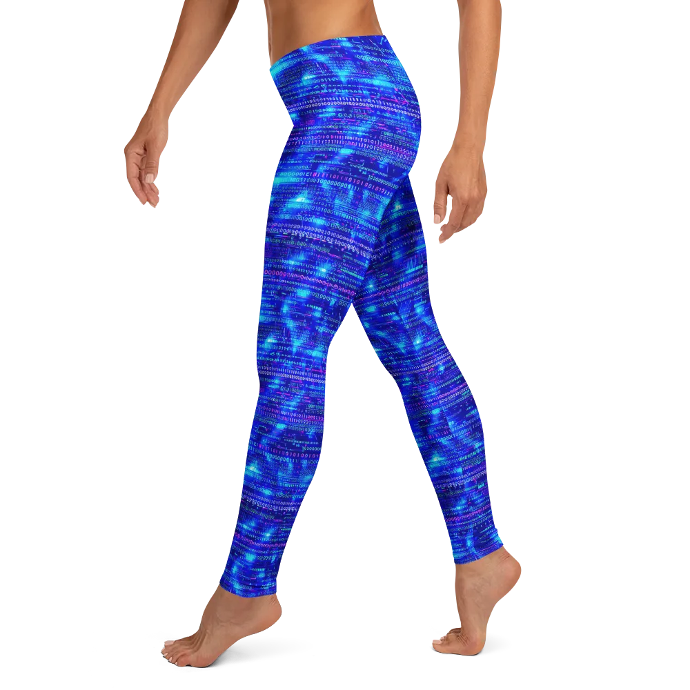 Neon Cipher on Leggings — Left