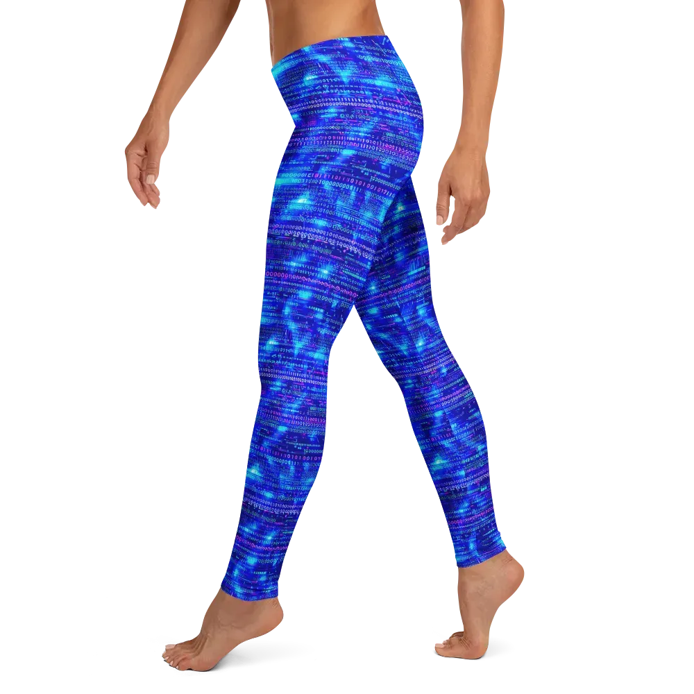 Neon Cipher on Leggings — Left