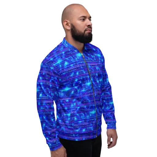 Neon Cipher on a Bomber Jacket