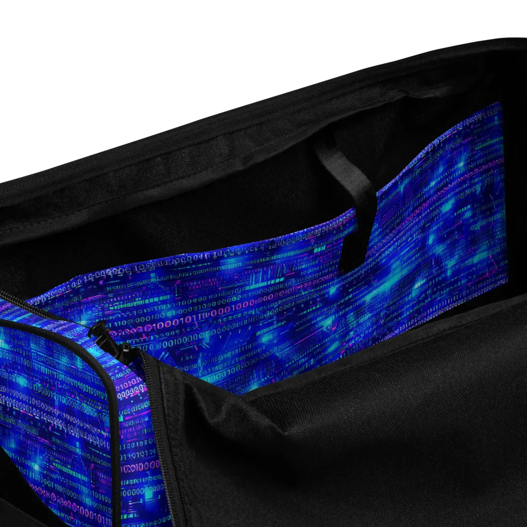 Neon Cipher on Duffle Bag — Product details