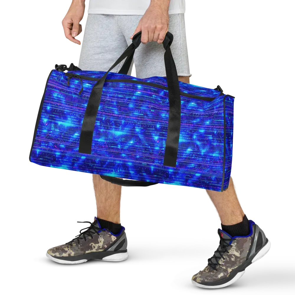 Neon Cipher on Duffle Bag — Back print