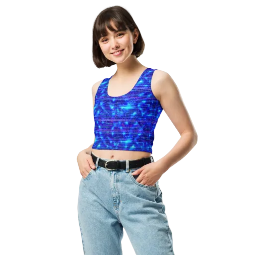 Neon Cipher on a Crop Top