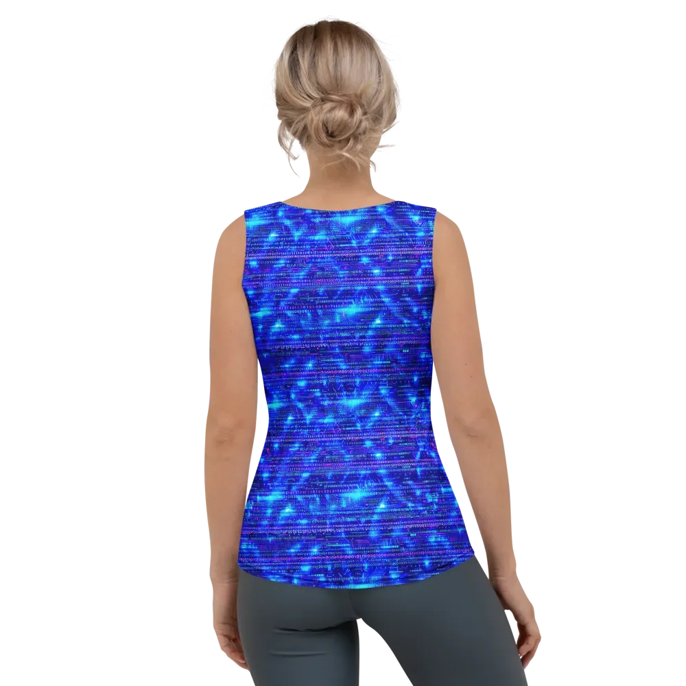 Neon Cipher on Women's Tank Top — Back