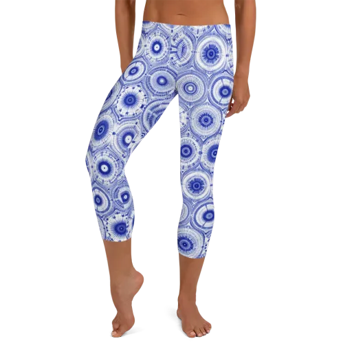 Indigo Circuit on a Capri Leggings