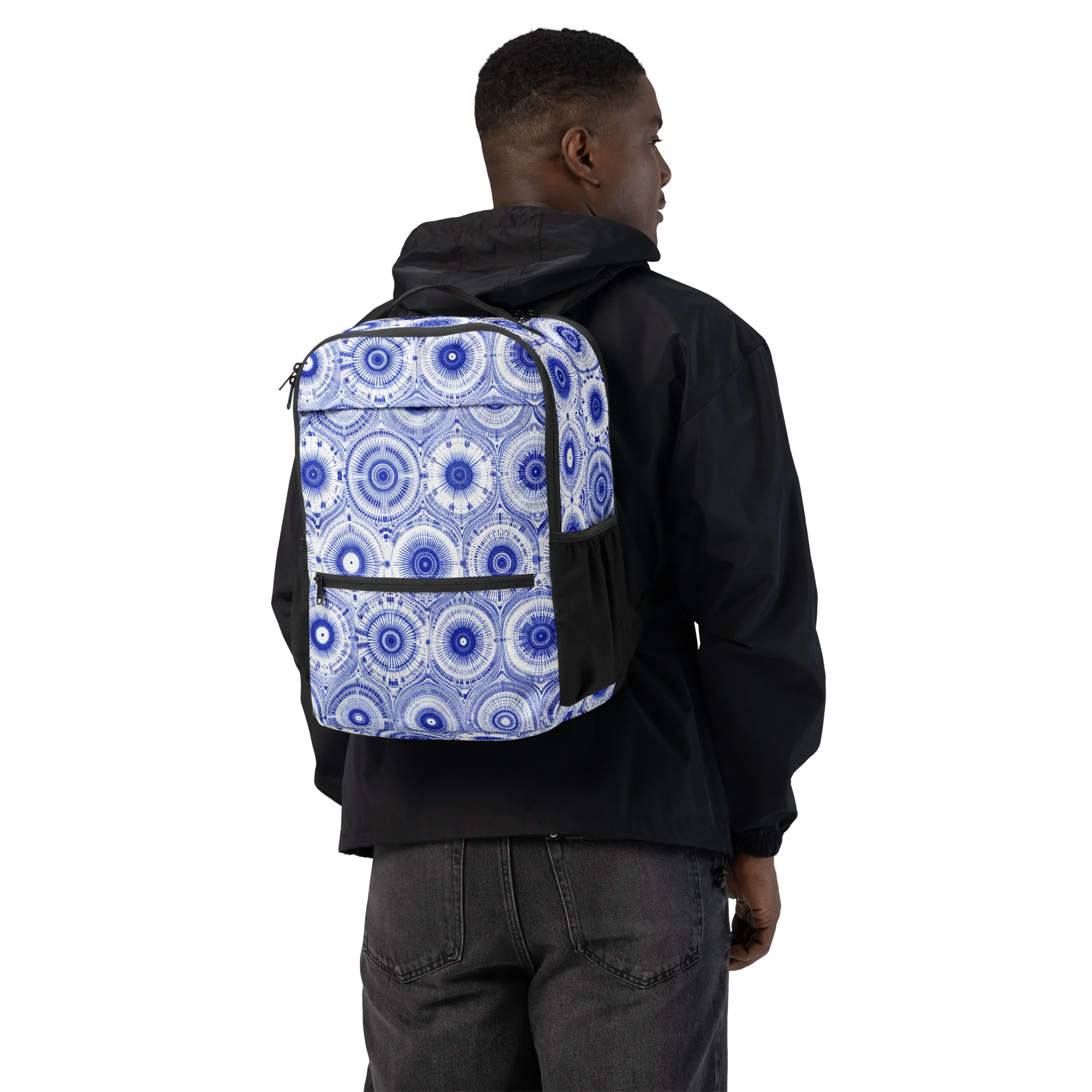 Indigo Circuit on Utility Backpack — Back