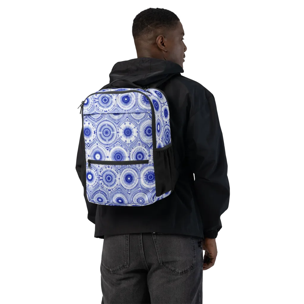Indigo Circuit on Utility Backpack — Back