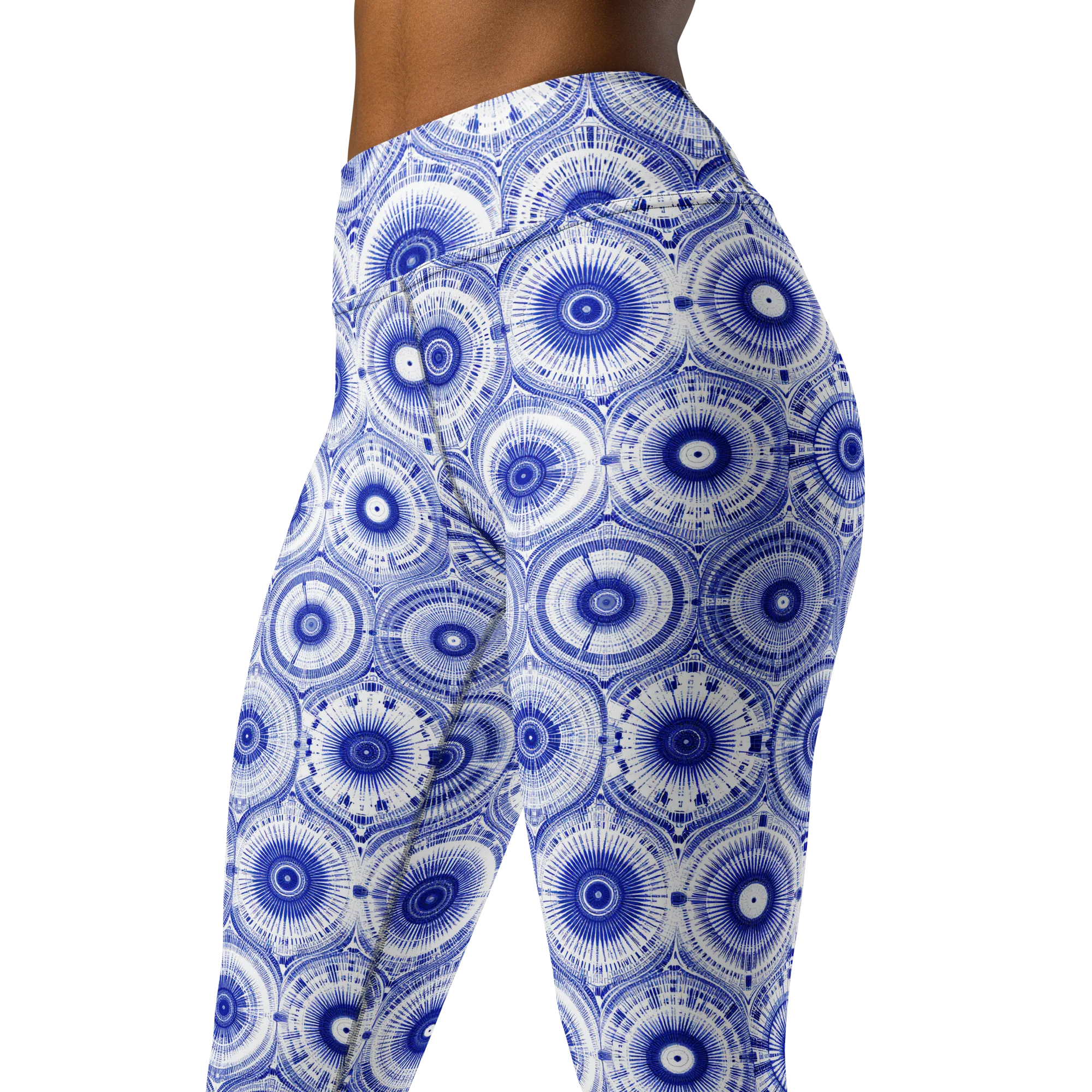 Indigo Circuit on Yoga Leggings — Print file