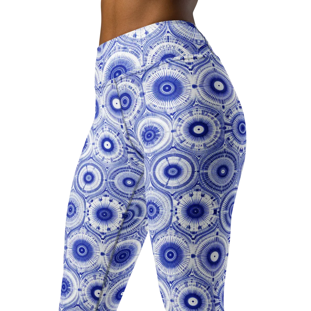 Indigo Circuit on Yoga Leggings — Print file