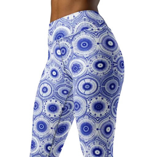 Indigo Circuit on a Yoga Leggings