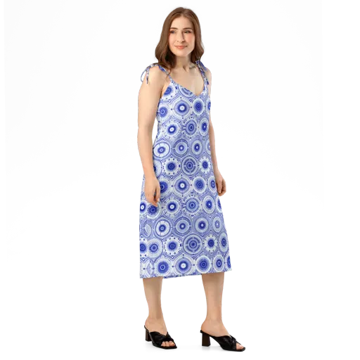 Indigo Circuit on a Slip Dress
